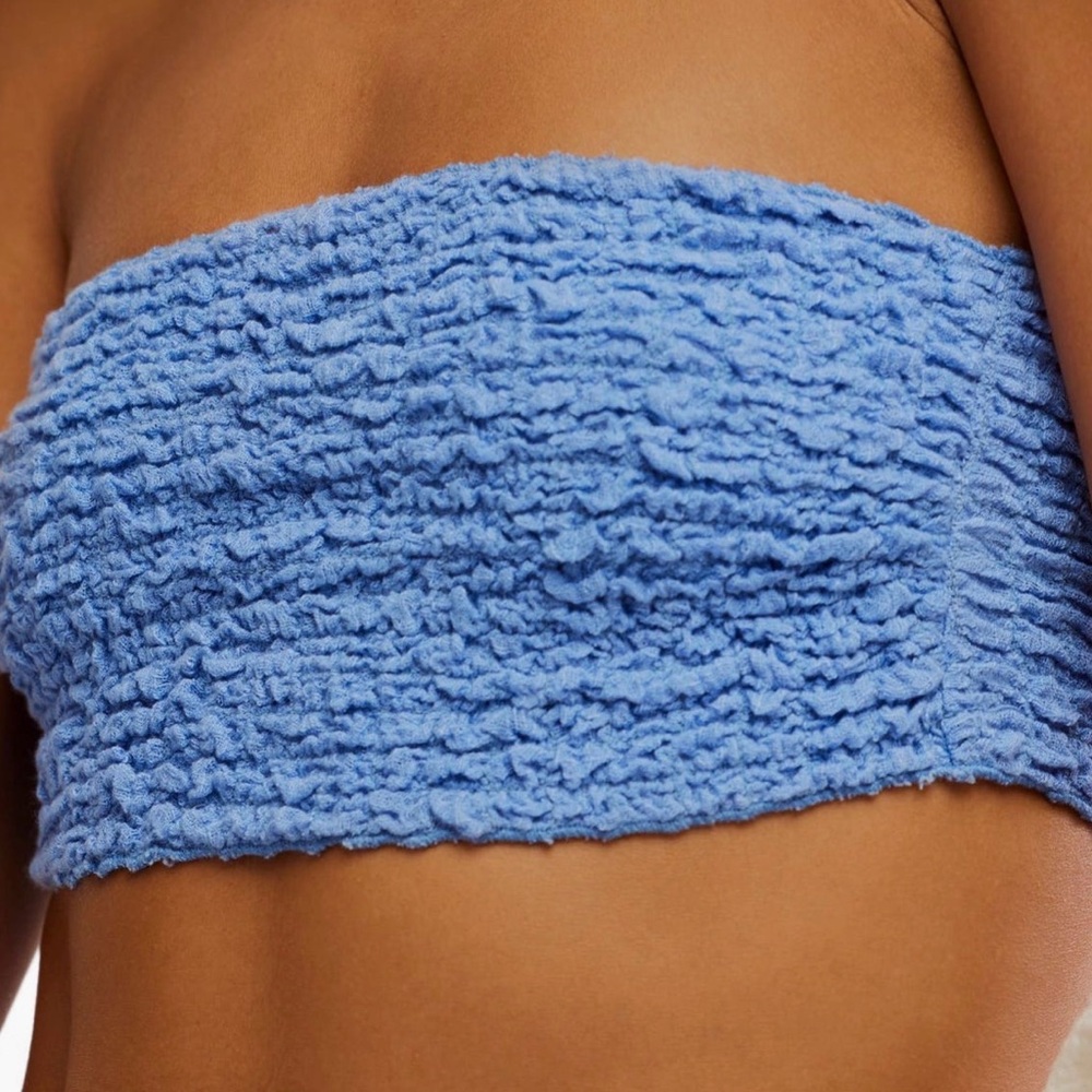 SKIMS Powder Blue Crinkle Bandeau